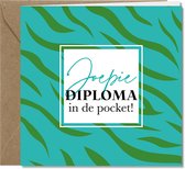 Tallies Cards Wenskaarten - GESLAAGD Diploma Gefeliciteerd - collectie WILDcards - 4 kaarten met envelop - duurzaam