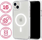 Tech21 Evo Crystal - iPhone 14 Plus hoesje - Schokbestendig telefoonhoesje - Geschikt voor MagSafe - Transparant/Wit - 4,9 meter valbestendig - Flexshock