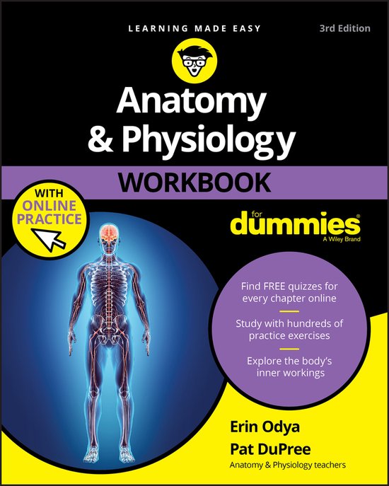 Anatomy & Physiology Workbook For Dummies with Online Practi ... - cover
