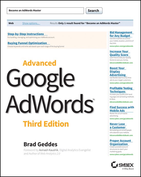 Advanced Google Adwords 3Rd Edition - cover