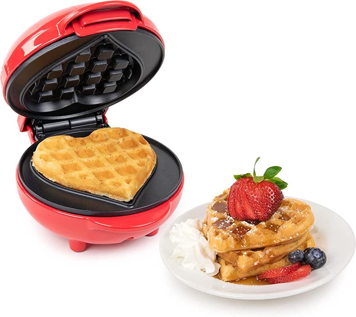 Mini Wafelijzerhart Waffle Maker Miniwafelijzerhart
