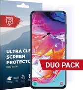 Rosso Screen Protector Ultra Clear Duo Pack Geschikt voor Samsung Galaxy A70 | TPU Folie | Case Friendly | 2 Stuks