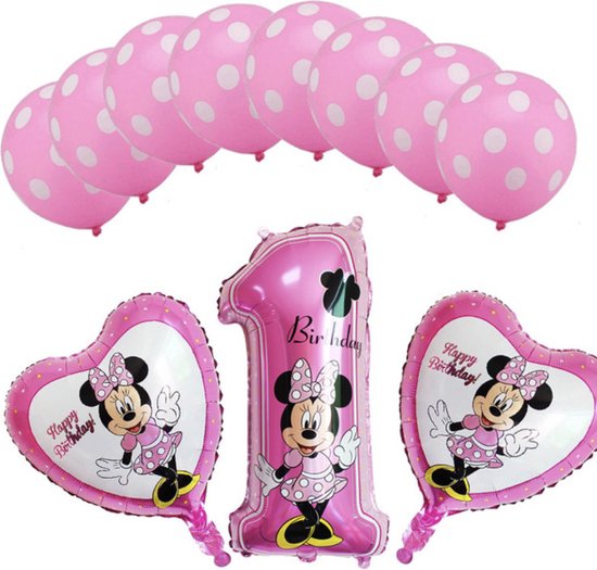 Mickey & Minnie Mouse Ballonnen Pakket - Verjaardagsfeestje 1 Jaar - Baby