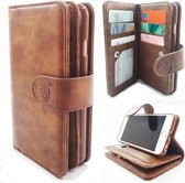 Samsung S9 - Bronzed Brown - Pasjeshouder - Telefoonhoesje met extra flap voor 9 pasjes