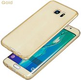 Galaxy S7 SM-G930 Full protection siliconen goud transparant voor 100% bescherming