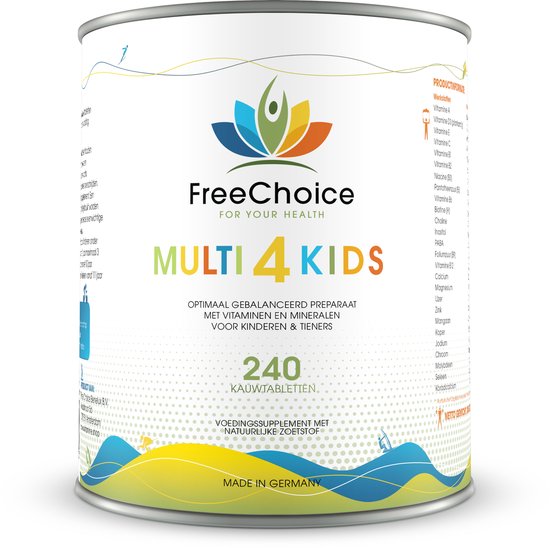 FreeChoice - Multi4Kids - 240 kauwtabletten