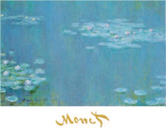 Mini kunstposter - Claude Monet - Waterlelies - 24x30 cm