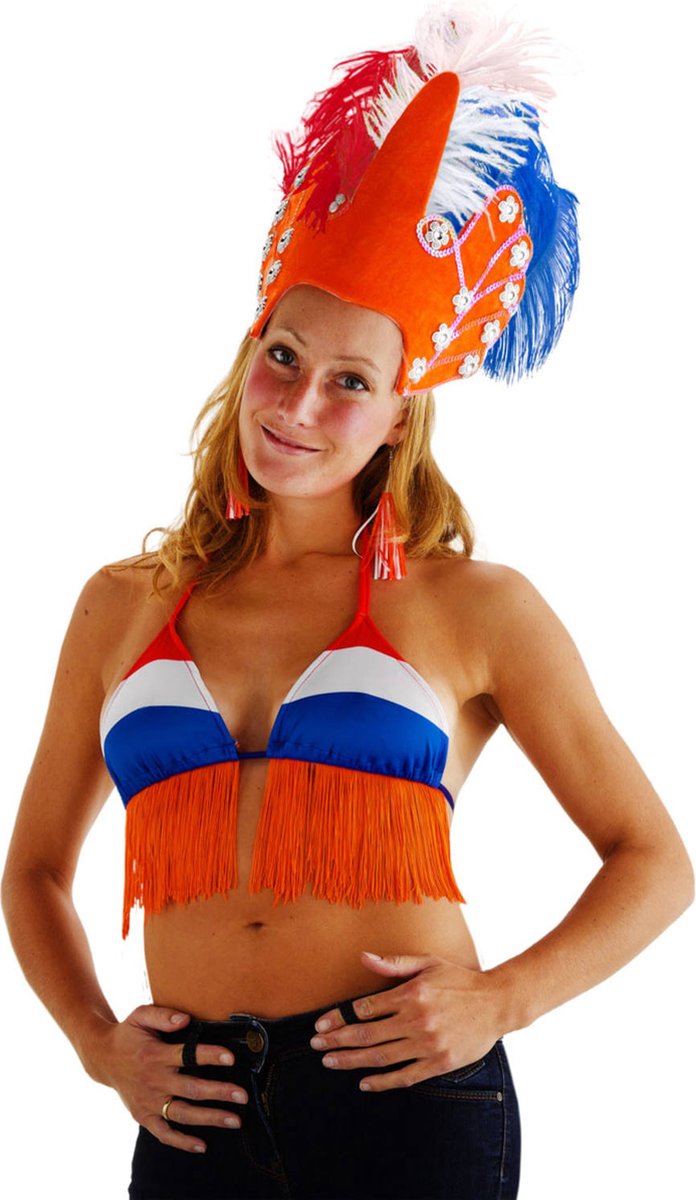 Kinky Pleasure Koningsdag Nederlandse Vlag Orange Bikinitop