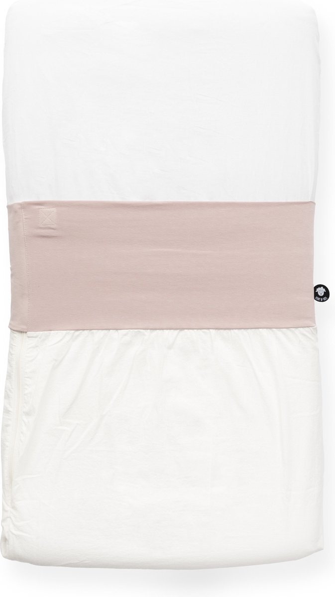 NUNKI Wieg lakentje -simpel strak instoppen (ipv inbakeren)- 40x80/90 Misty Pink