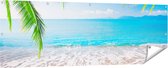 Gards Tuinposter Tropisch Strand en Zee - 180x60 cm - Tuindoek - Tuindecoratie - Wanddecoratie buiten - Tuinschilderij