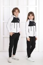 MAKE ME HAPPY - kinderen Trainingspak Herfst Winter kinderen Set Merk Sport Jasje + Broek 2 Stuks Set Fashion sport Trainingspak kinderen Kleding 11-12 jaar