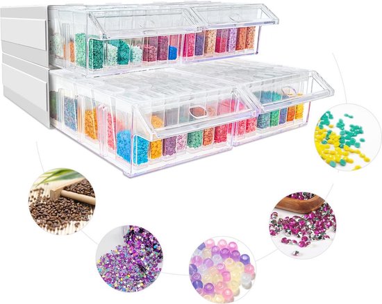 Diamond Painting Opbergdoos - 28 Bakjes - Incl. Stickervel – F4B Diamond Painting Diamond Painting Opbergdoos - 28 Bakjes - Incl. Stickervel – F4B Diamond Painting