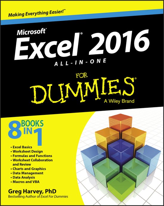 Excel 2016 All In One For Dummies - cover