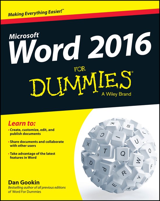 Word 2016 For Dummies - cover