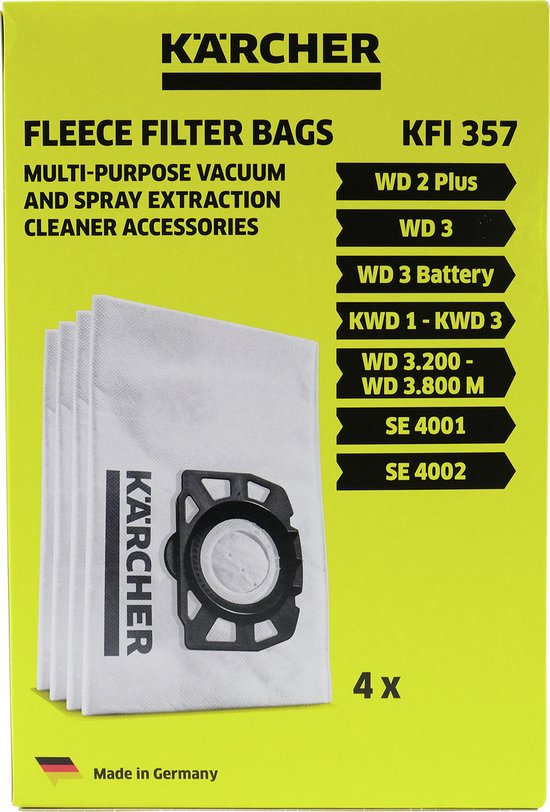 Kärcher 6.904-322.0 Sachet filtre papier accessoire pour les aspirateurs  multifonctions eau et poussières