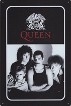 Wandbord Muziek - Queen The Band ( Freddie Mercury - Bryan May - Roger Taylor - John Deacon )