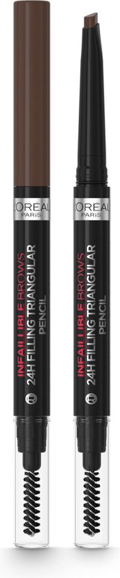 L'Oréal Paris Infaillible 24H Brow Filling Triangular Pencil 3.0 brunette Opdraaibaar wenkbrauwpotlood 9.2gr
