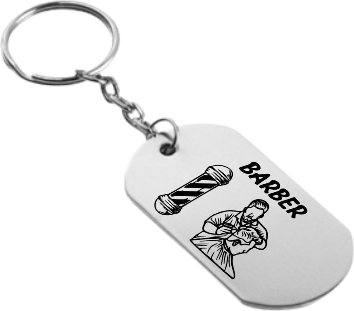 Kapsalon - Barber - Sleutelhanger - Kappersschaar - Keychain - Barbier Sleutelhanger Kapsalon - Kapper - Kam - Fohn - Schaar