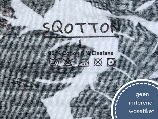 Caleçon - SQOTTON® - Jungle - Zwart/ Wit - Taille XXL