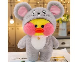 Klikkopers® - Paper Duck knuffel - Muis Editie - 30 cm - Paper Duck - Lalafanfan - Paperduck - Geel