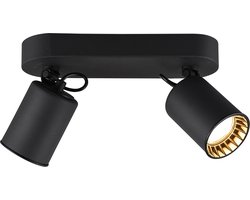 TRIO PAGO - Spot - Zwart mat - excl. 2x GU10 4,9 W - Plafondbevestiging