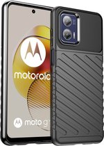 iMoshion Hoesje Geschikt voor Motorola Moto G73 Hoesje Siliconen - iMoshion Thunder Backcover - Zwart