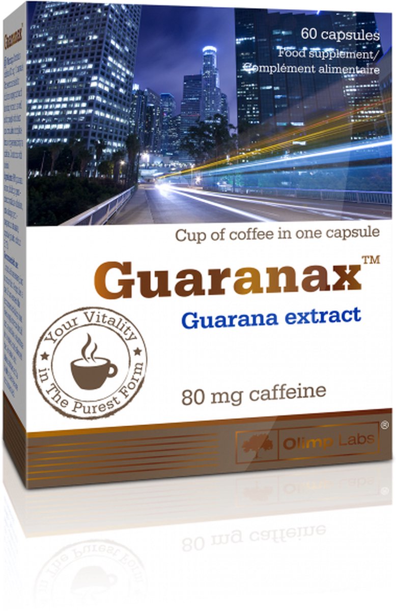 Goedkoopste Guaranax 60 capsules, langdurige absorptie, kan ook worden geconsumeerd door mensen die gevoelig zijn voor koffie