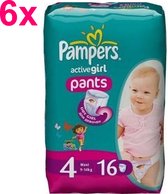 Pampers - Active Girl Pants - Dora - Maat 4 - 96 Luierbroekjes