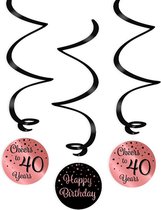 Swirl decorations | 3 stuks | Cheers to 40 years