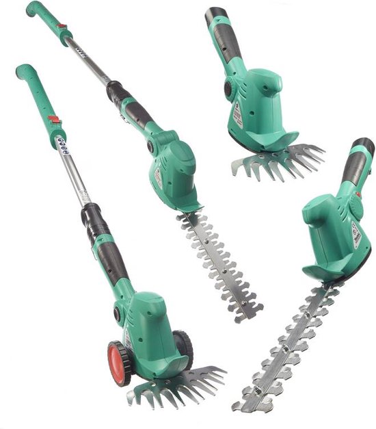 GartenMeister 4in1 accu Gras- en Struikschaar - 10,8 V - 1,5 Ah - incl. telescoop handgreep van Merkloos	 — afbeelding 4
