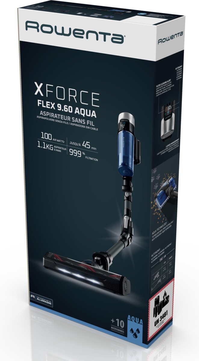 Rowenta X-Force Flex 9.60 Aqua RH20C7 - Steelstofzuiger