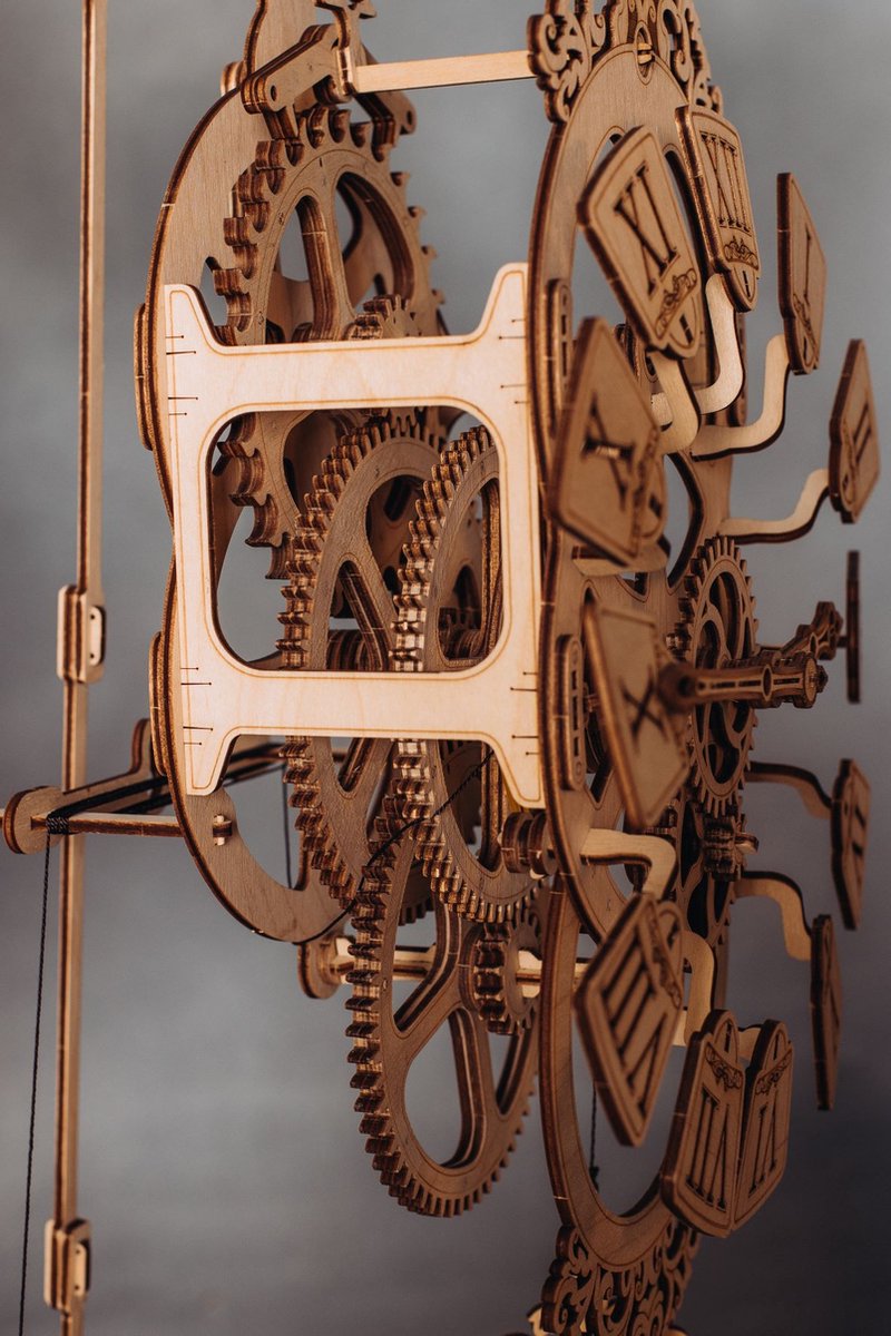 Wood Trick - Modelbouw 3D houten puzzel – Slingerwandklok - Pendulum Wall Clock (WDTK035) – 251 stuks - Geen lijm noch verf nodig — afbeelding 5