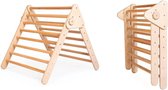 Pikler klimrek set van 3 - houten klimrek - pikler driehoek triangle - Houten glijbaan - Klimboog hout