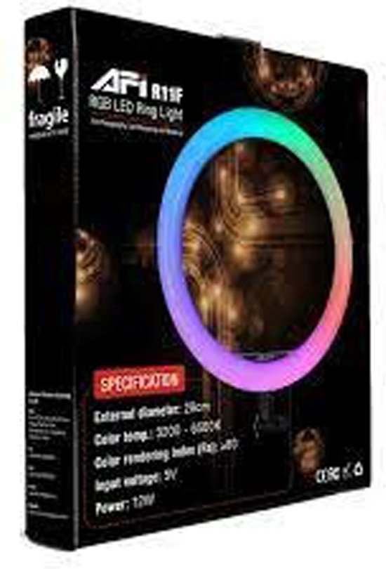 Kingjoy AFI LED RGB Ring Light R11F Statief kit | bol