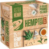 3 x Astra Hemp Black Thee 25mg Hemp Oil (Box of 20 Pyramid Teabags)