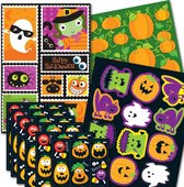 Stickervellen Halloween - Stickerpakket Halloween - 9 Stickervellen van Topkwaliteit - Halloween Decoratie - Halloween Versiering - Halloween Stickers - Pompoen Stickers - Knutselen Kinderen - Beloningsstickers Halloween - Fotoboek Stickers