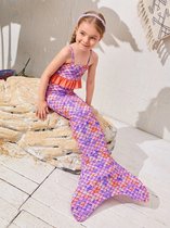 Zeemeerminnen bikini | 3-Delig | Topje | Broekje | Staart | Zwemmen | Vakantie | Water | Zee | 104cm | 4 jaar