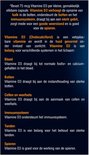 Tekst over de voordelen van vitamine D3 voor bloed, botten, cellen, weefsels, immuunsysteem, tanden en spieren.
