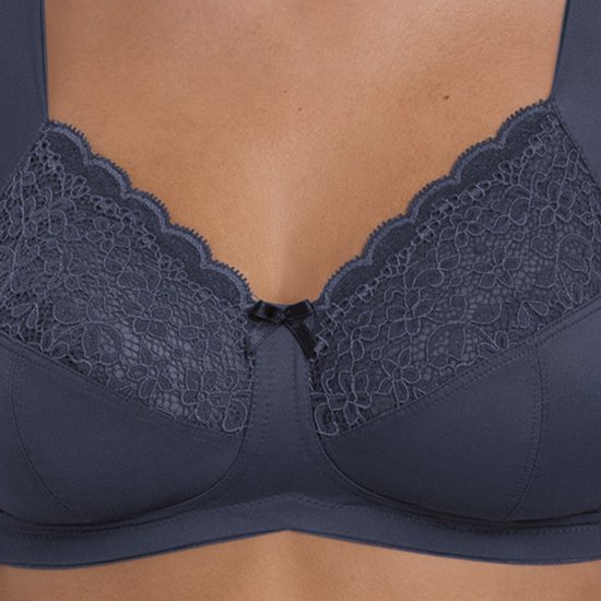Anita Havanna Women's Full Cup Non-Wired Bra - Shadow Blue, Comfort Support Bra 48D, Wide Cushioned Straps - View #4