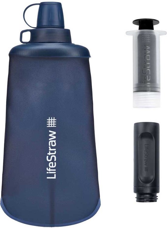 Borraccia Filtrante LifeStraw Peak Series 1L - Pieghevole, Per Trekking, Viaggi, Senza BPA