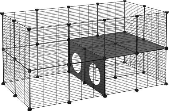 Melko 120 x 120 x 59 cm, Wooden Animal Entrance with Folding Cover, Freewheeling Cage, Rabbit Hutch for Small Animals Melko 120 x 120 x 59 cm, Wooden Animal Entrance with Folding Cover, Freewheeling Cage, Rabbit Hutch for Small Animals