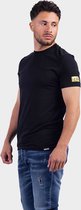 Dsquared2 Round Neck T-Shirt Black With Yellow Logo Patch ICON