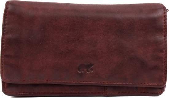 Portefeuille portefeuille en cuir Emma Bear Design - Bordeaux