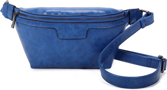 Ines Delaure - Crossbody heuptas bumbag - glossy kobalt blauw