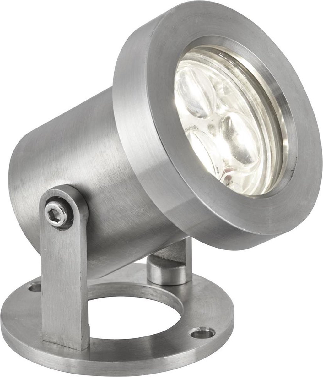Landelijke Spot - Bussandri Exclusive - Metaal - Landelijk - LED - L: 8cm - Voor Buiten - Woonkamer - Eetkamer - Zilver