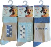Baby / kinder sokjes footie - 24/27 - unisex - 90% katoen - naadloos - 12 PAAR - chaussettes socks