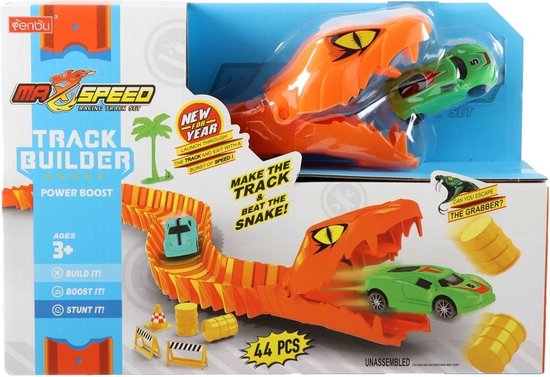 Auto Racebaan Shooting baan 44-delig Slang - Jono Toys