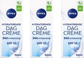 NIVEA Essentials Hydraterende Dagcrème - SPF 15 - 3 x 50ml