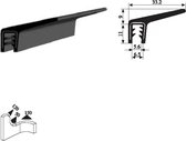 VRR - U-profiel - Klemprofiel rubber - randbescherming 2-5 mm met lip 007 - Per 5, 10 of 50 meter