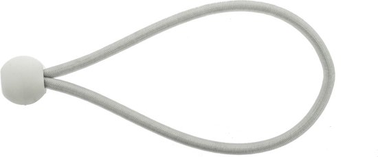 Spanelastiek 10cm met bal / 25 stuks - Spanband voor Bootzeil/Zeil/Spandoeken/Schaduwdoek/Aanhangwagen/Tent - 10 cm - wit - tentspanner van Plemont — afbeelding 5
